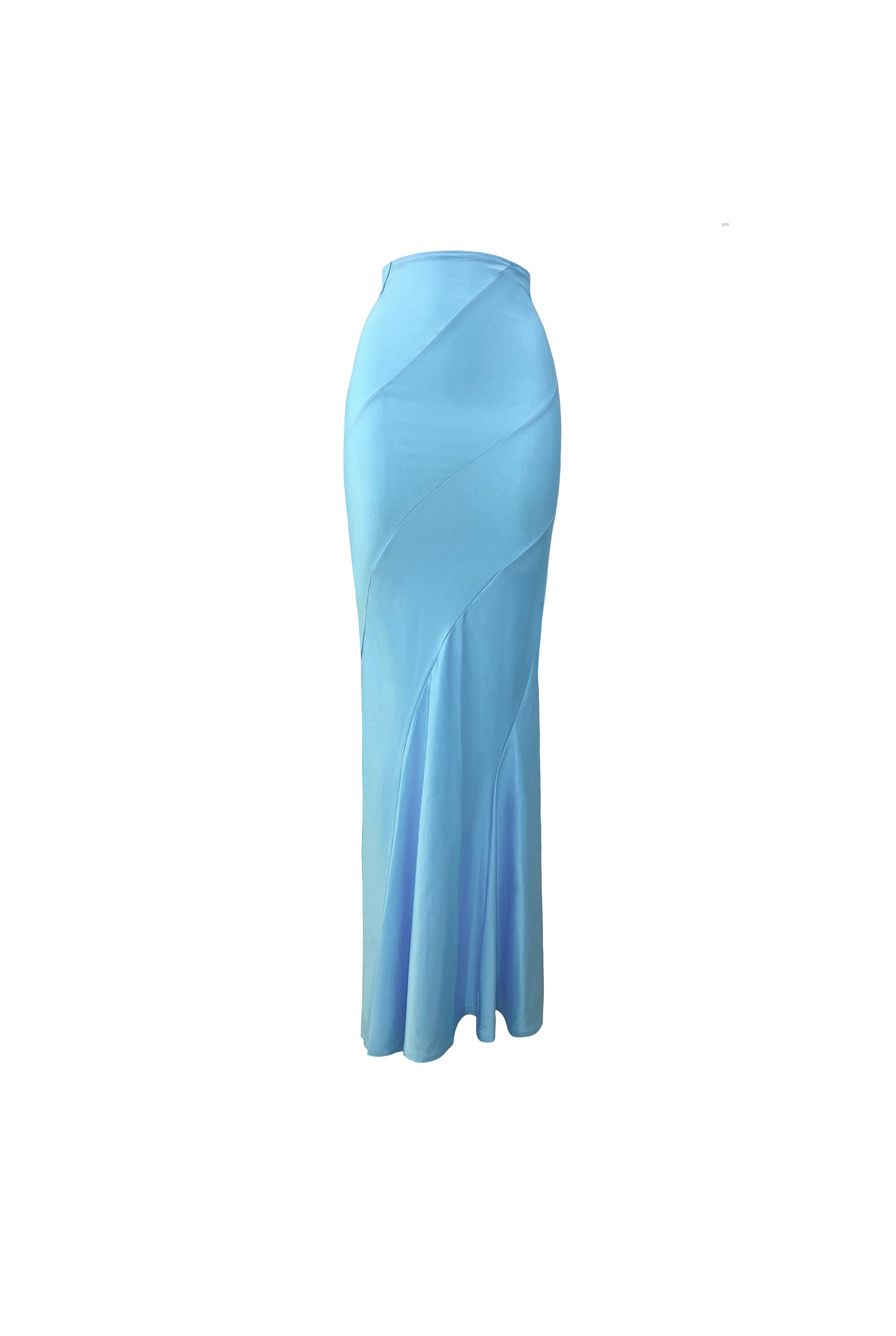 Twisted Maxi Skirt in Aqua Blue PRE-ORDER