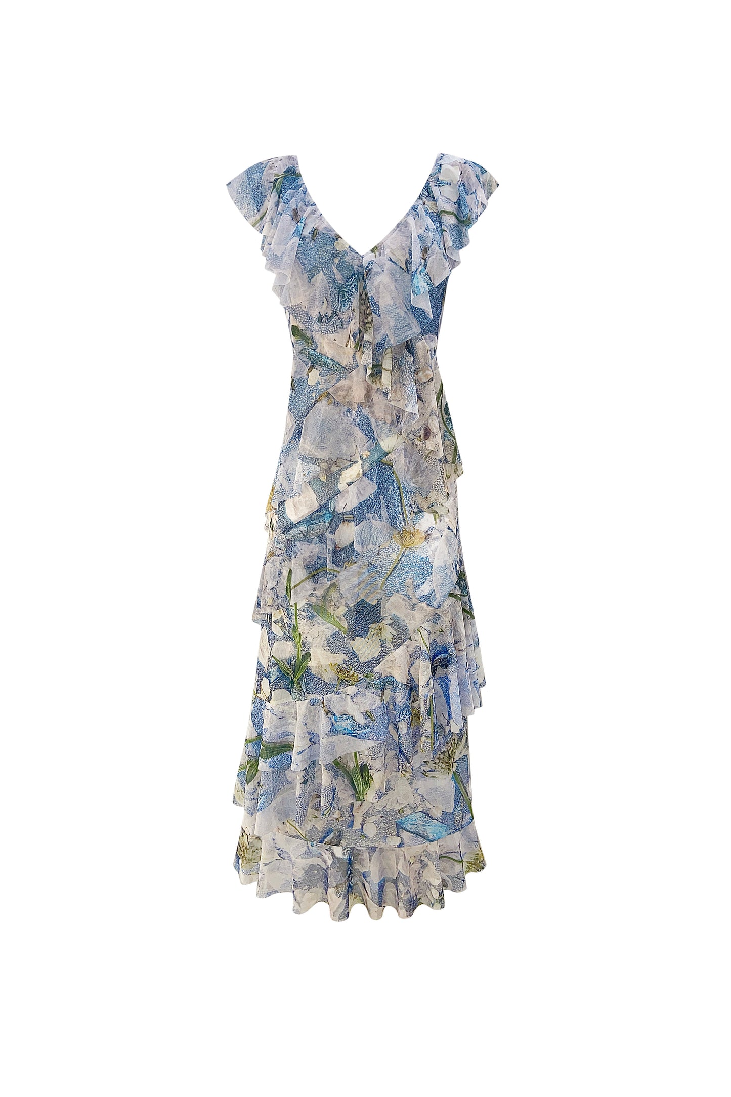 The Frill Maxi Dress in Seashore