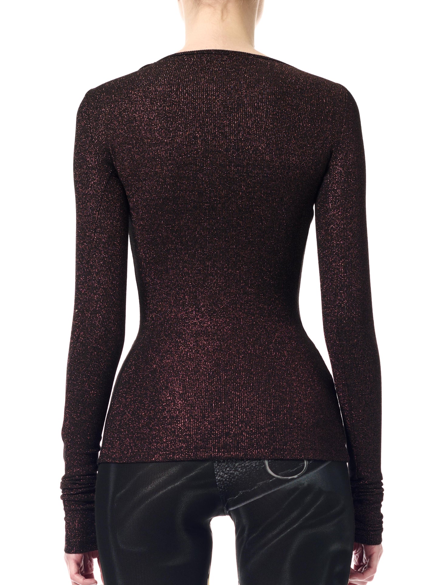 Knitted Double Closure Rib Longsleeve