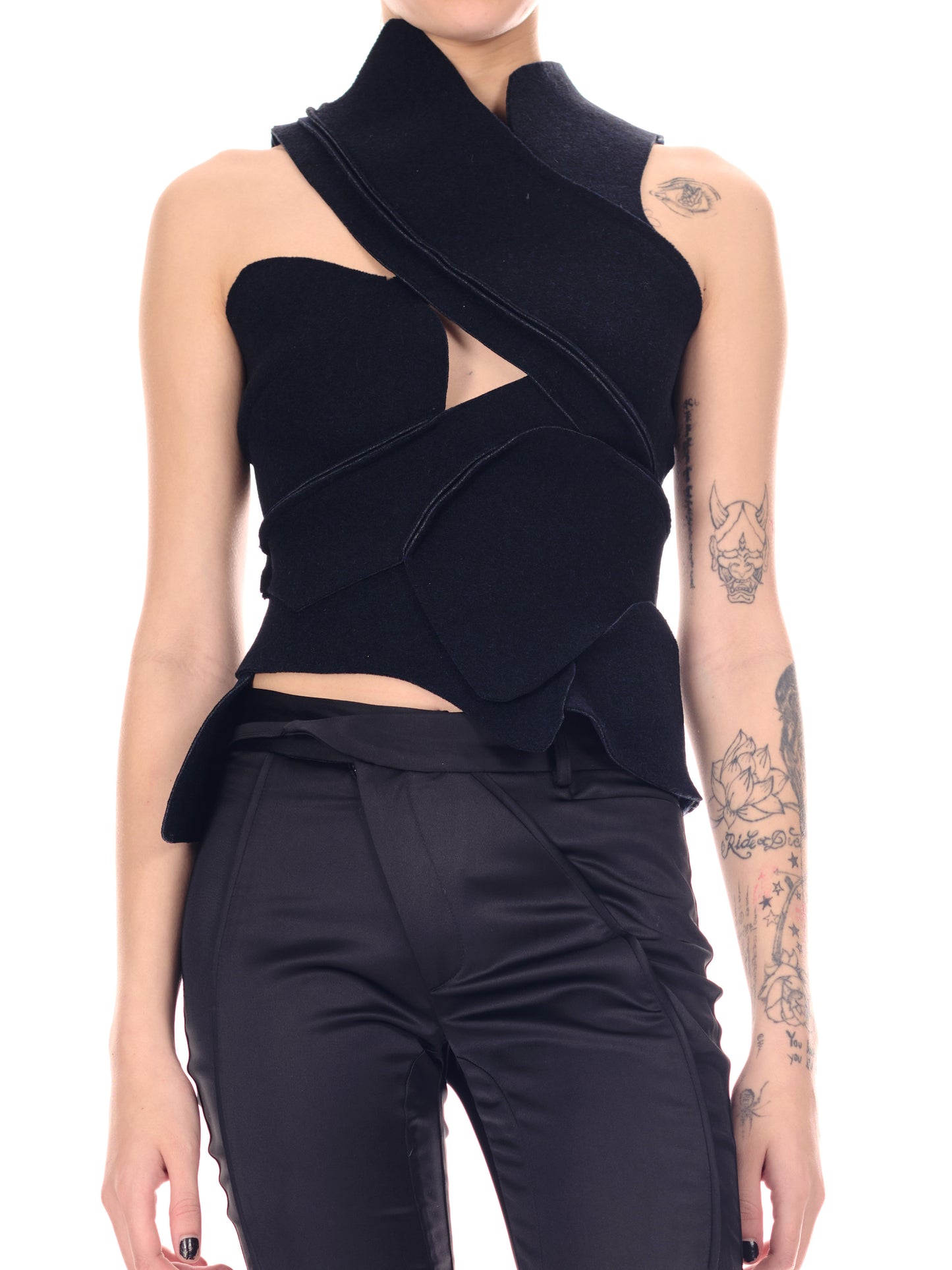 Knitted Felted Scuba Cut-Out Top