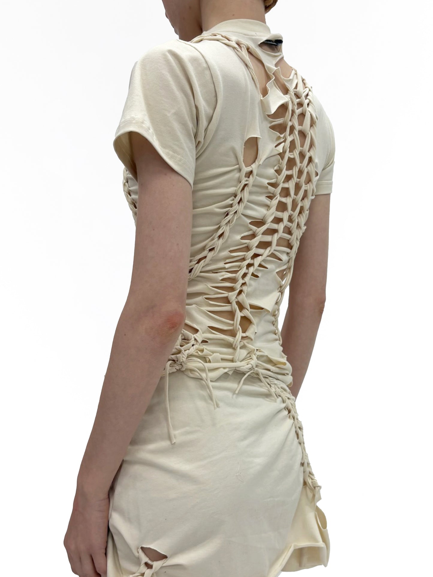 Otto Braided T-Shirt Beige