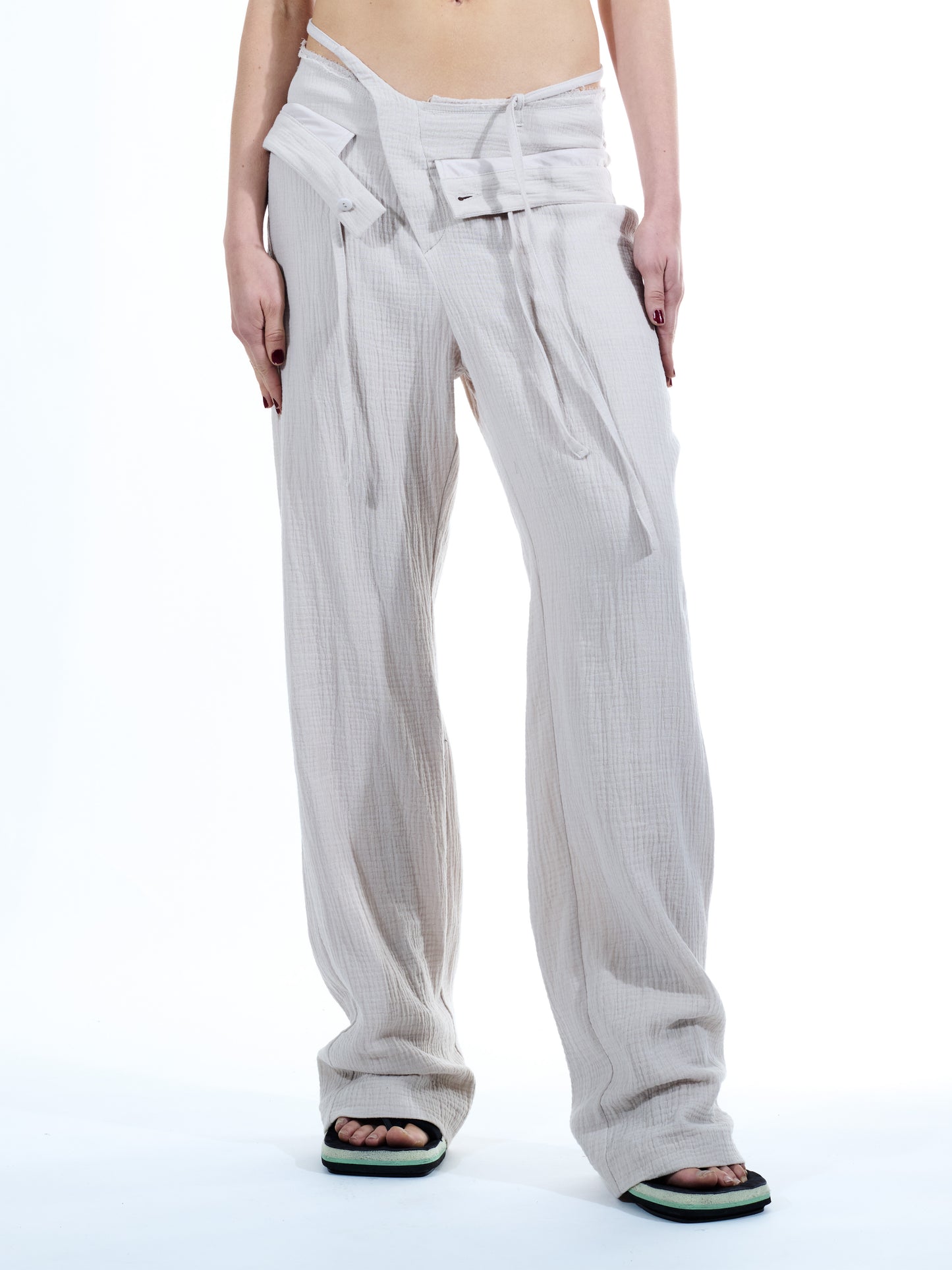 Double Fold Mousseline Suit Pants