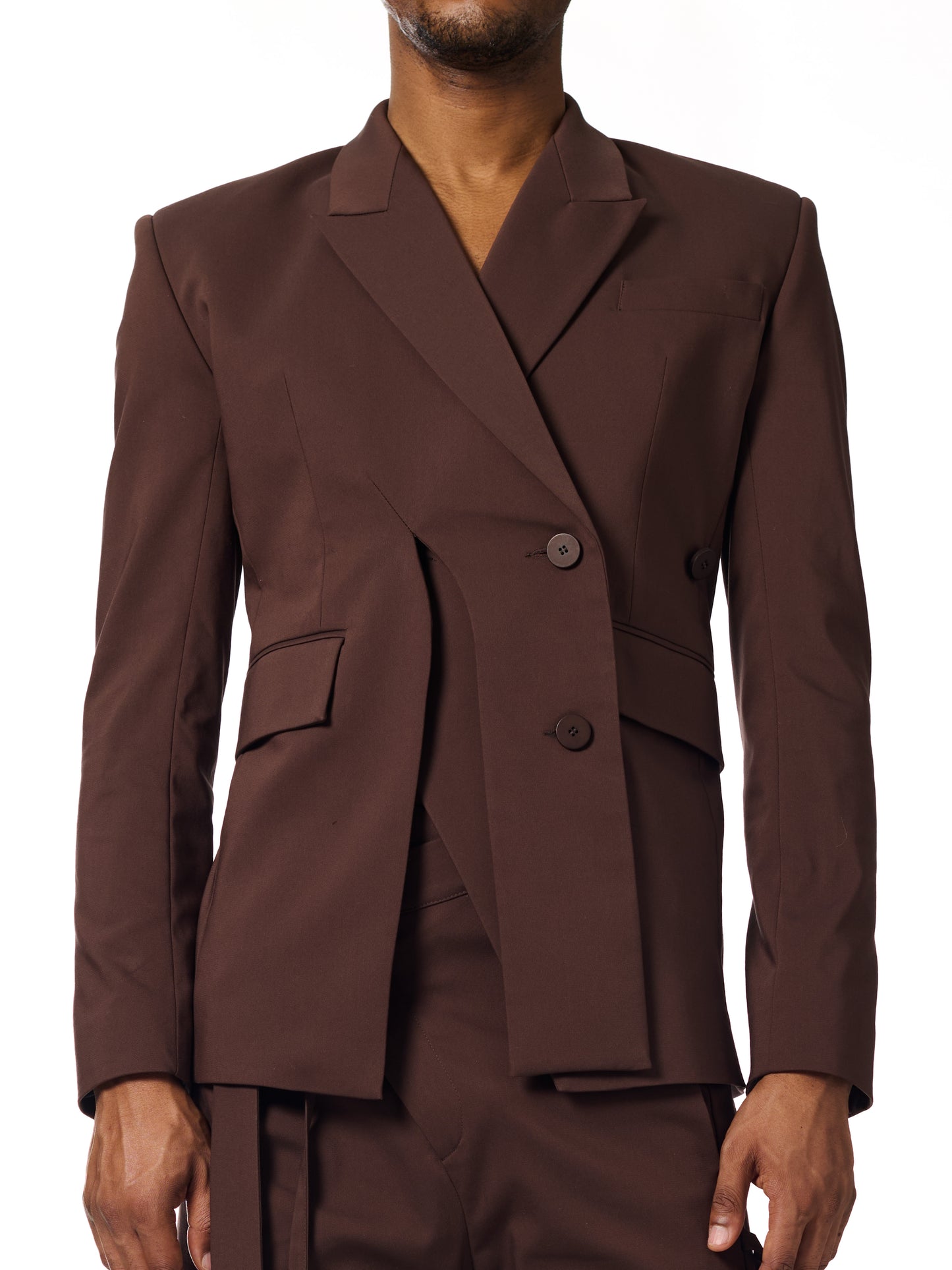 Woven Signature Split Blazer