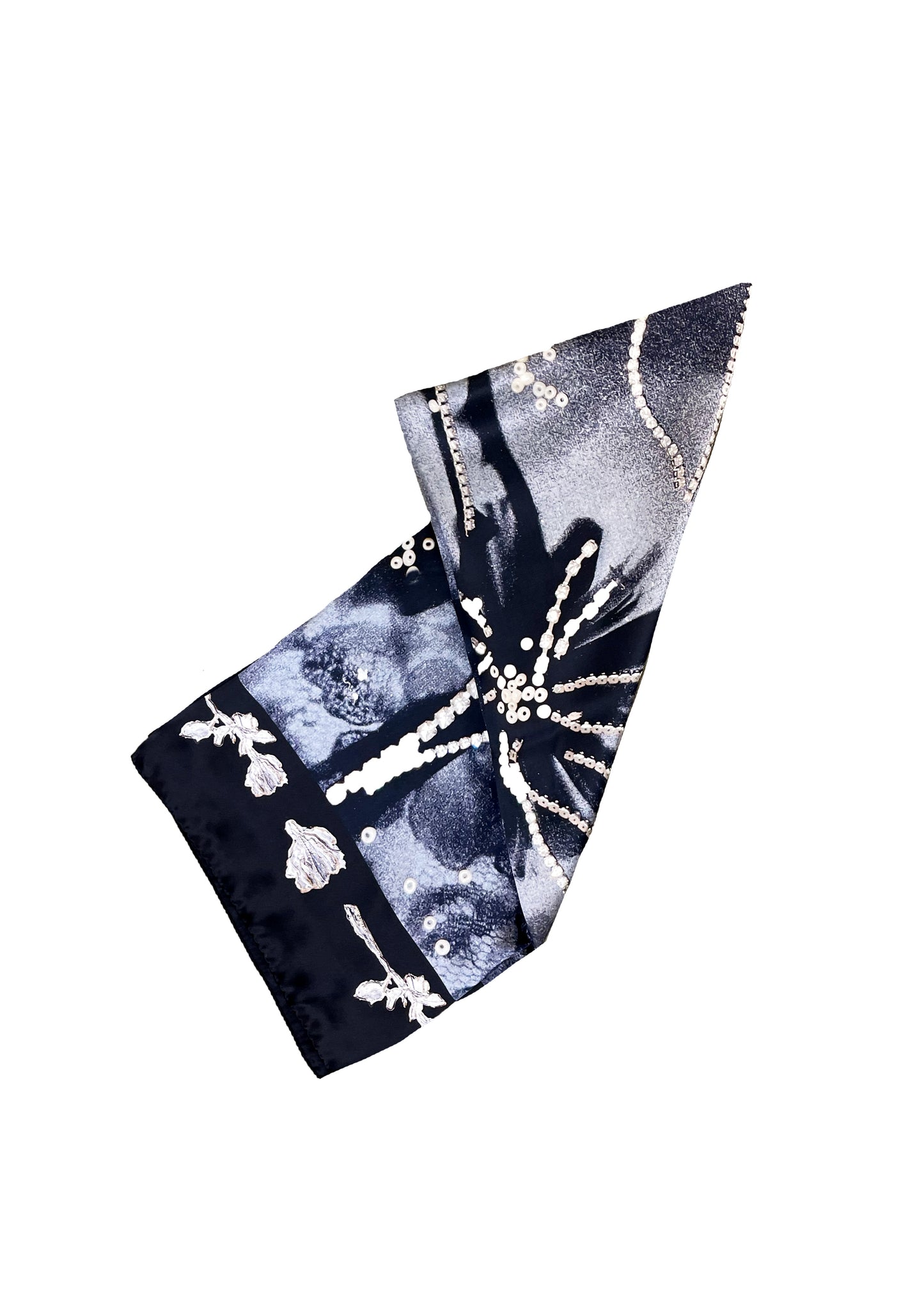 The Airbrush Lace Silk Scarf 130 x 130 cm