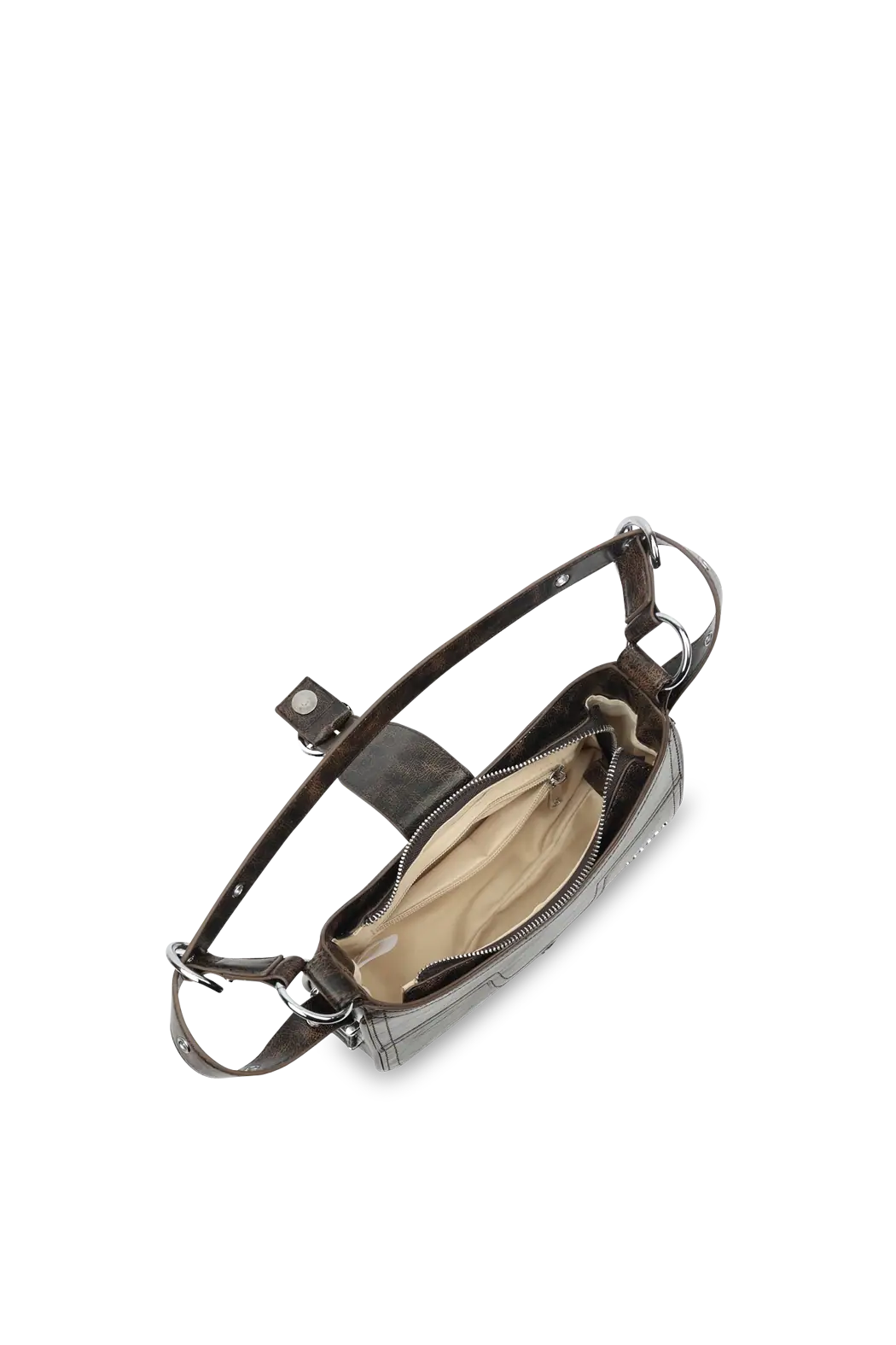 Alba Shoulder Bag - Brown Cracked