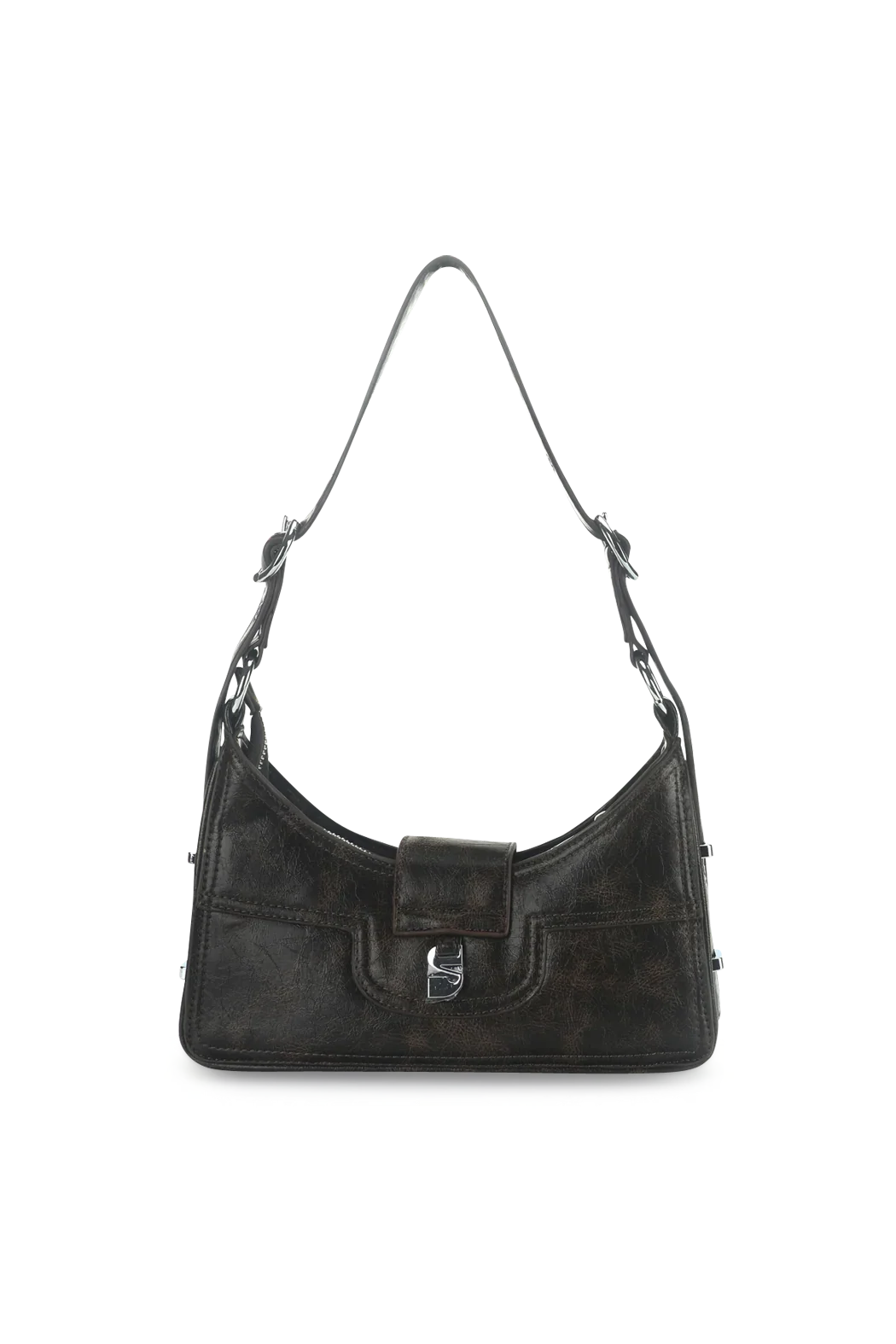 Alba Shoulder Bag - Brown Cracked