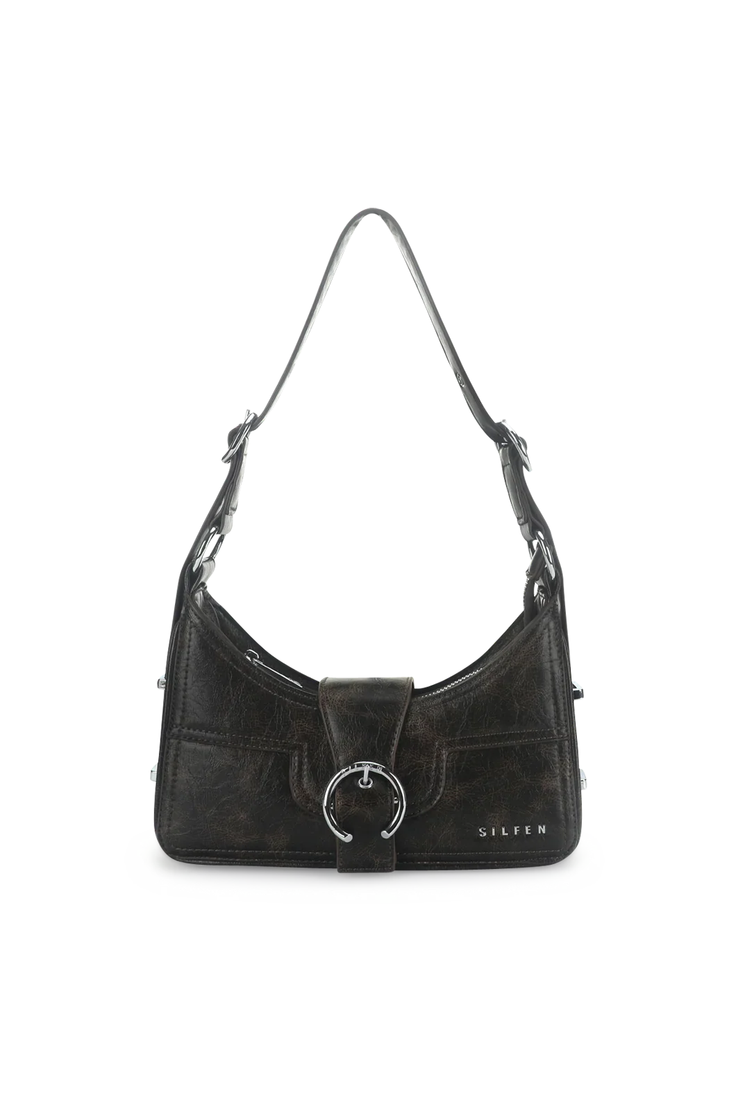 Alba Shoulder Bag - Brown Cracked
