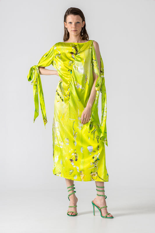 The Sunset Dress in Neon Pearl