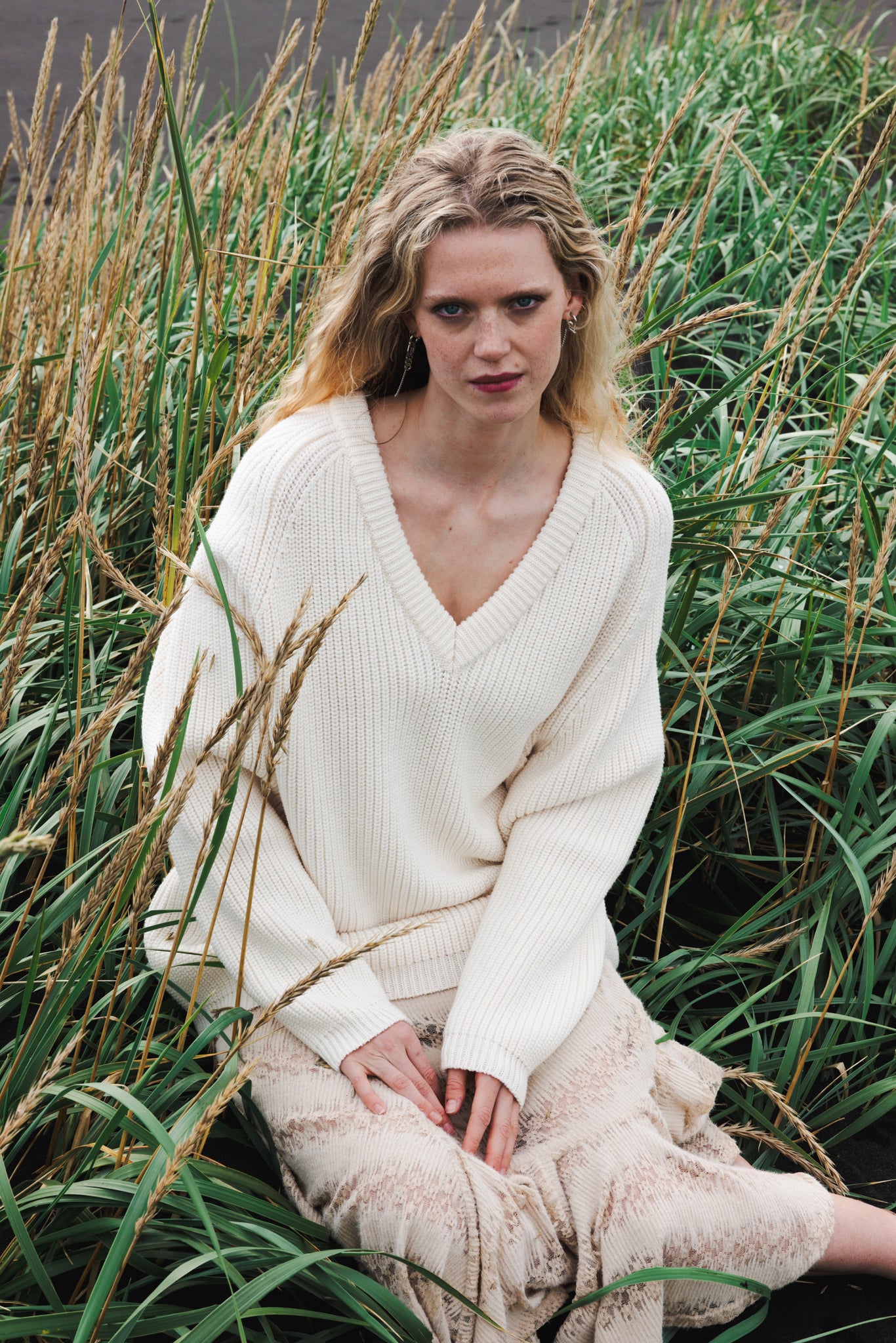 The Oversized V Neck Knit