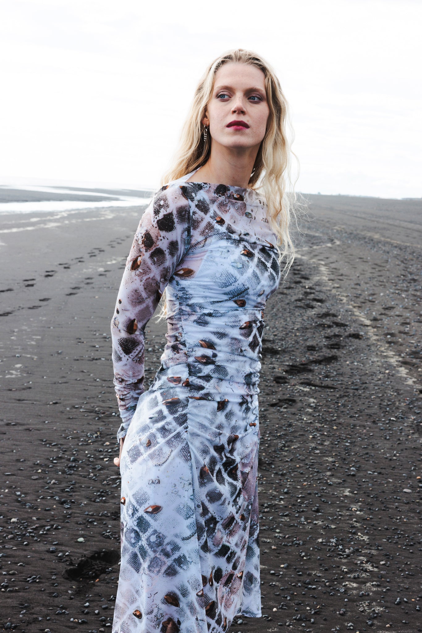 The Boatneck Dress in Checkered