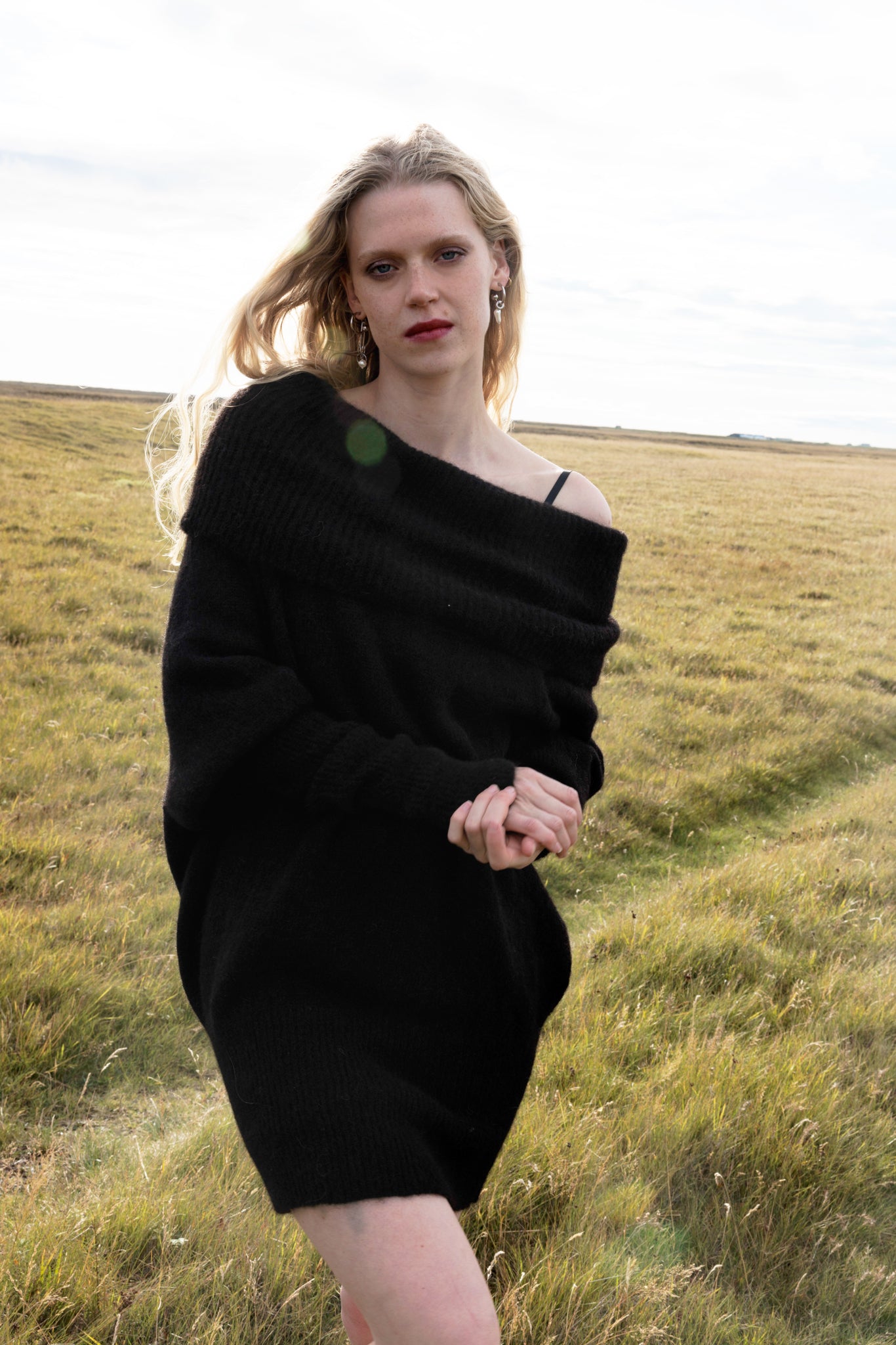 The Moss Sky Sweater in Black