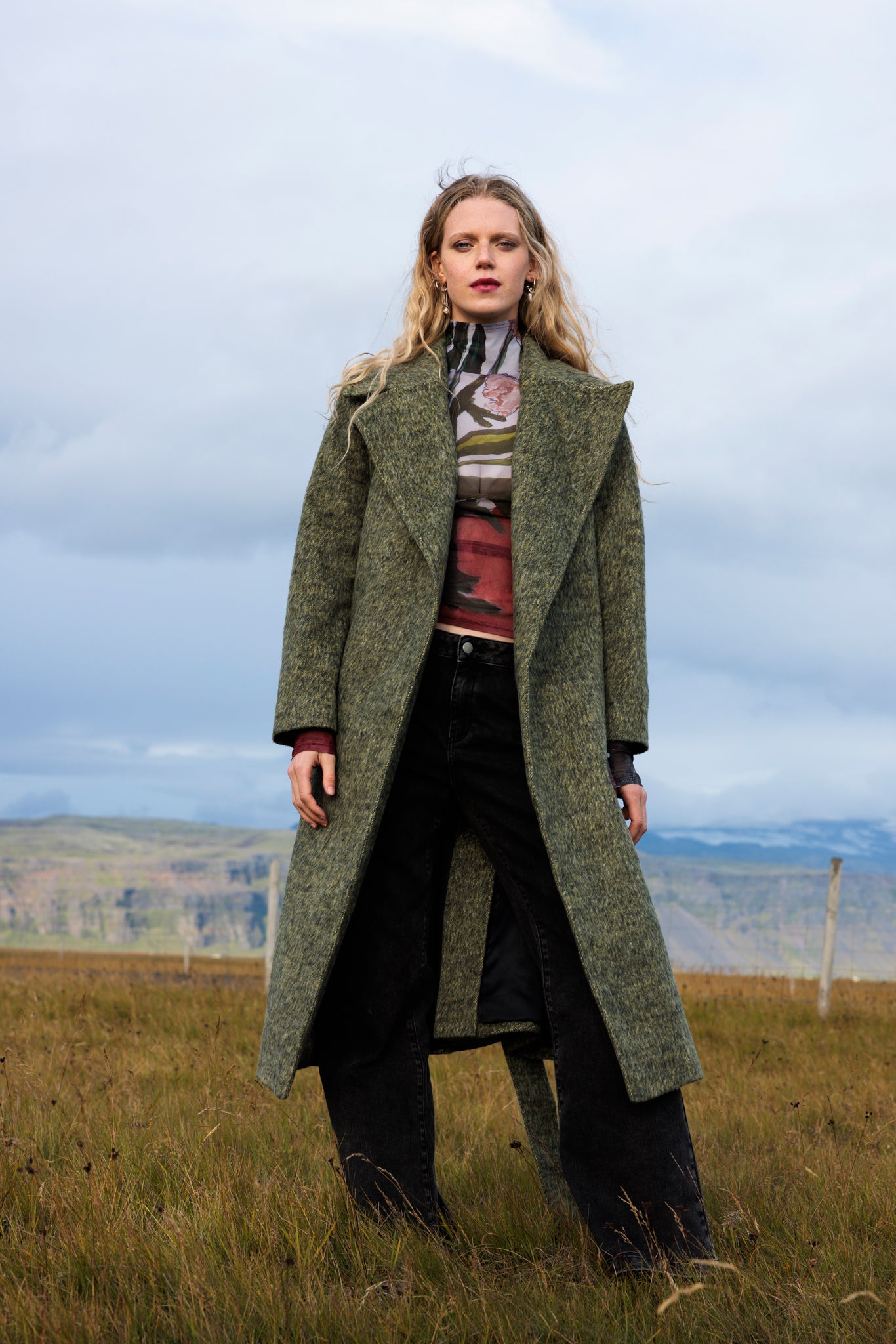 The Wool Coat in Moss