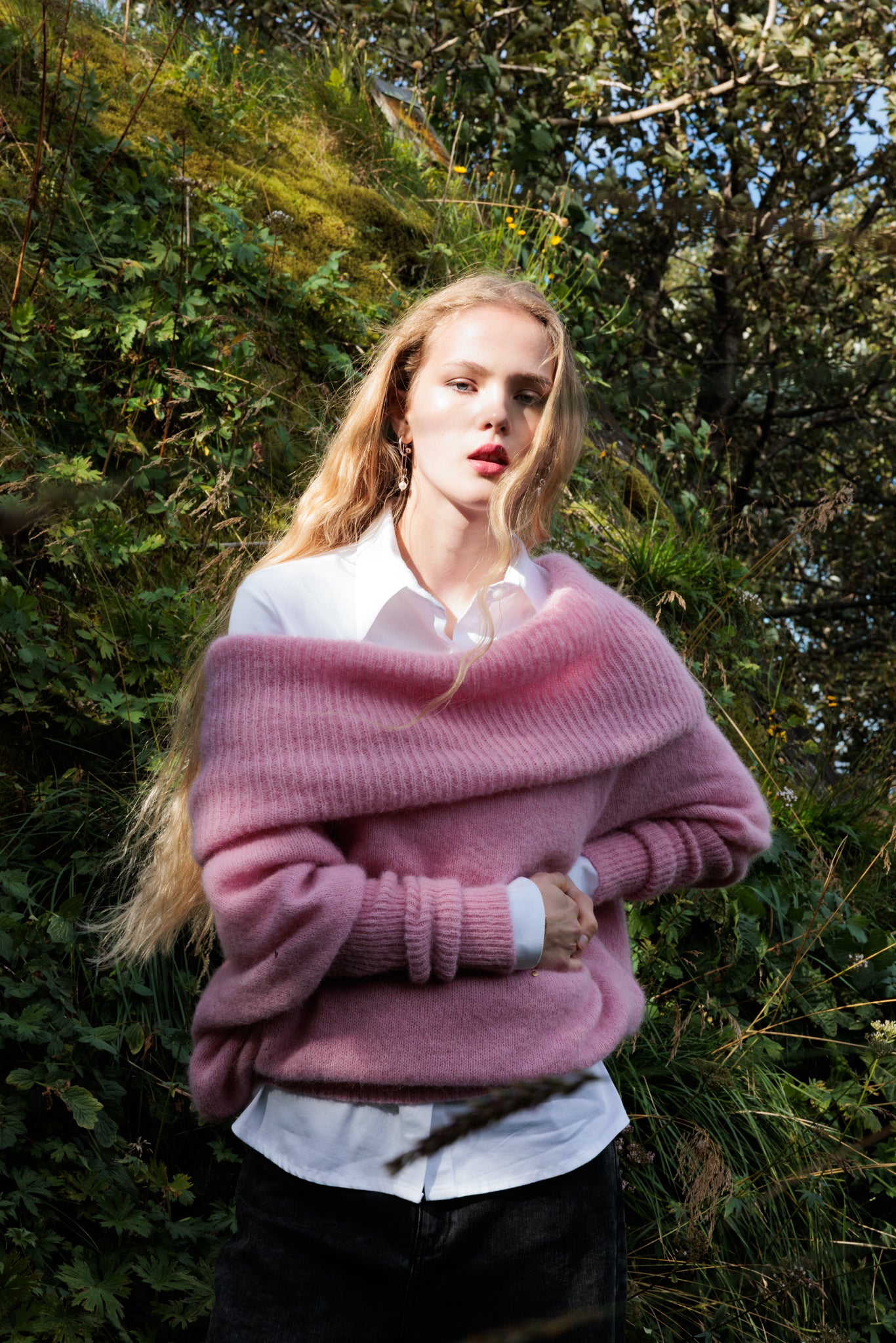 The Moss Sky Sweater in Pink