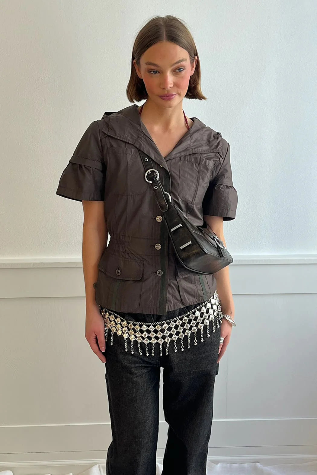 Alba Shoulder Bag - Brown Cracked