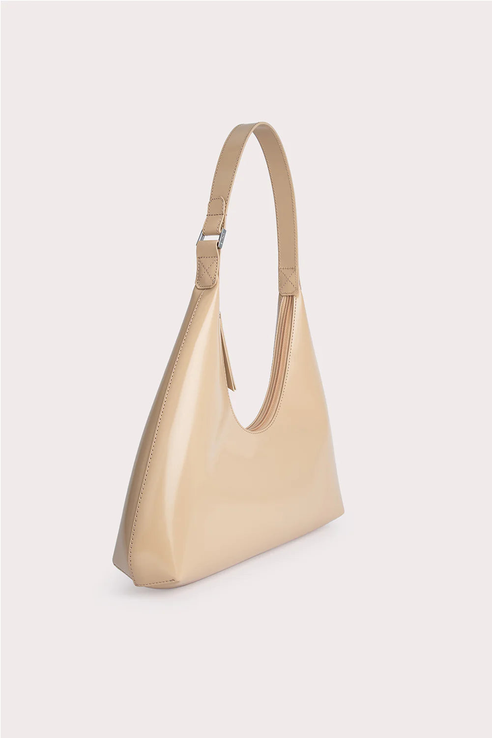 Amber Kraft Semi Patent Leather