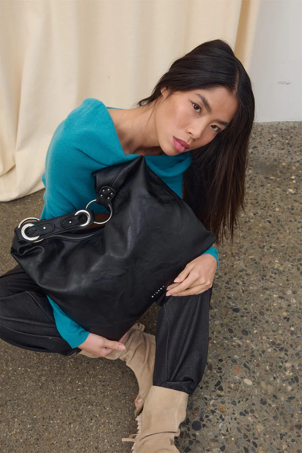 Stevie Shoulder Bag - Black