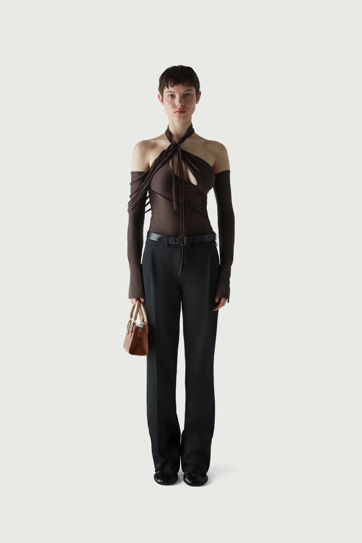 Multi Strap Bodysuit - Brown