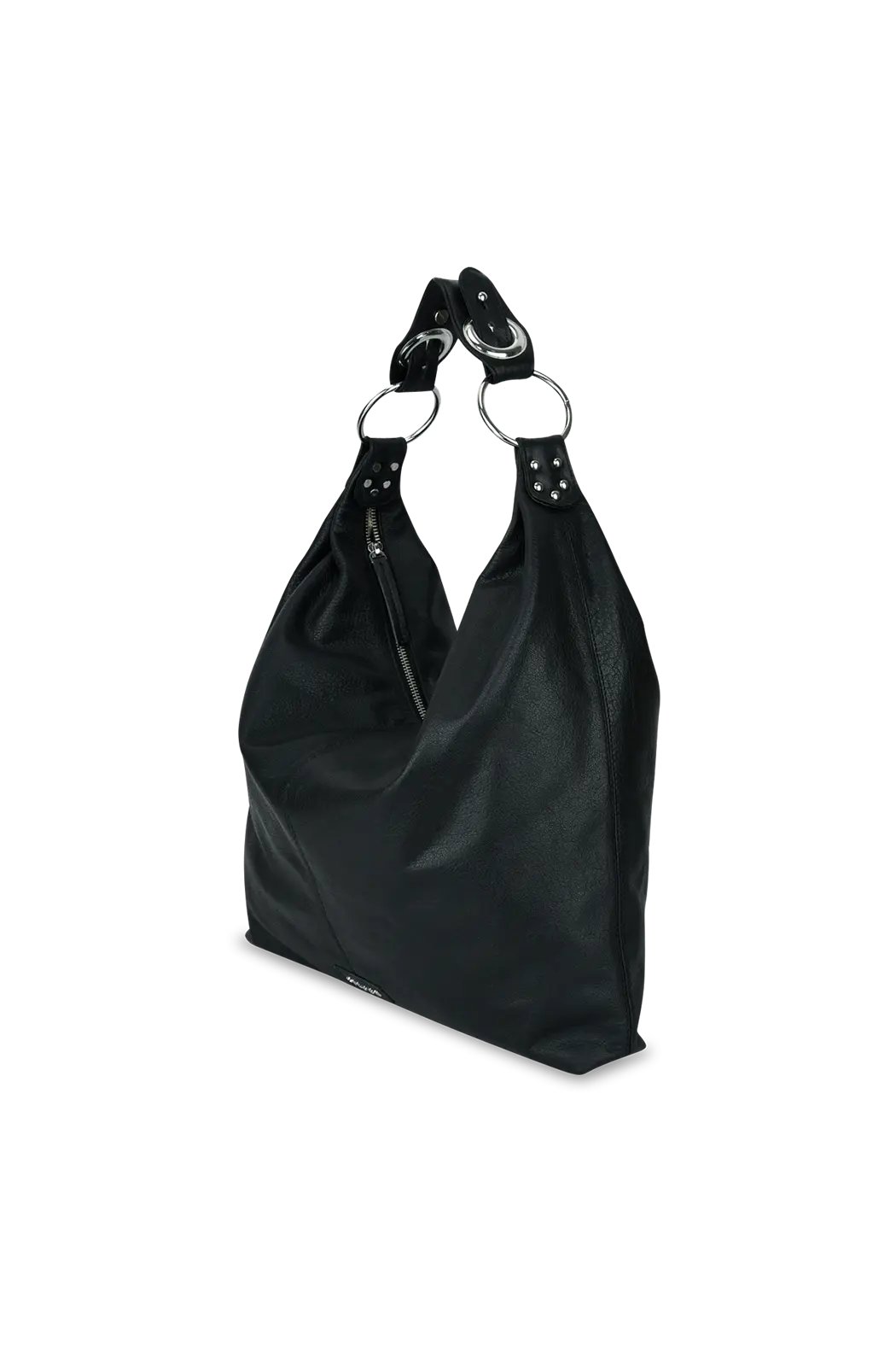 Stevie Shoulder Bag - Black Leather