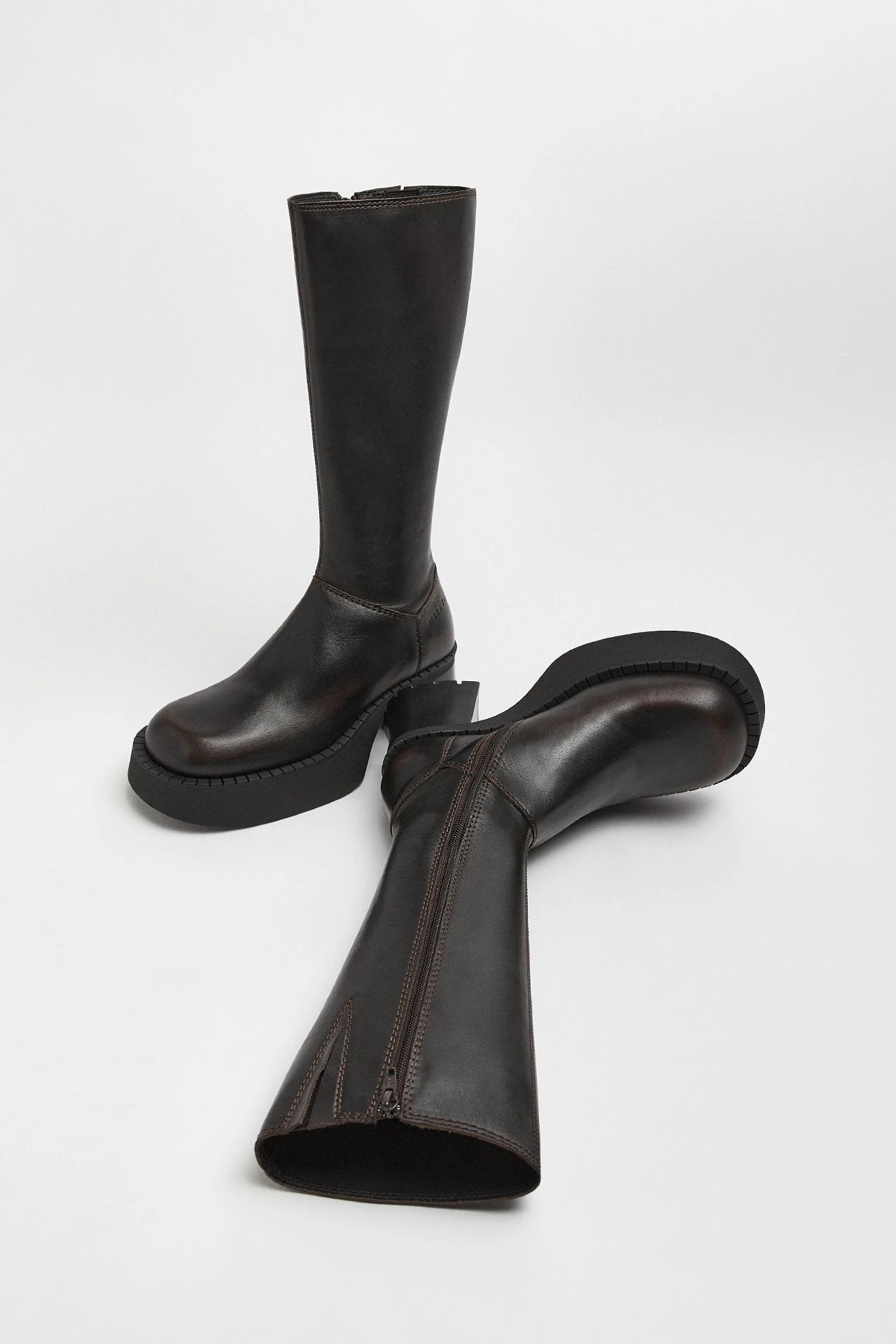 Alba Brown Black Boots
