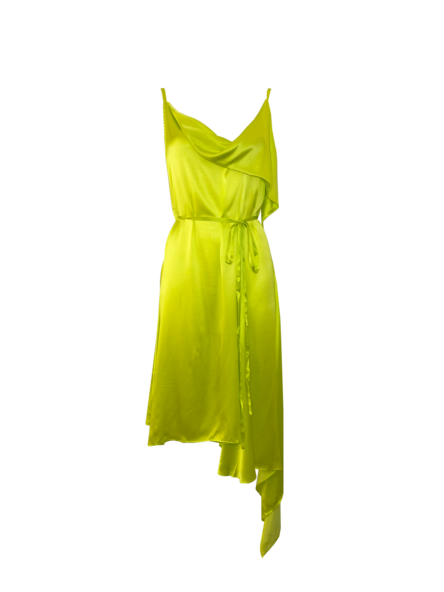 The Flared Dress in Lime green