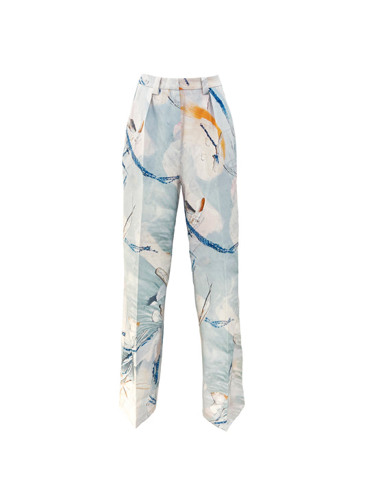 The Floral Denim Trousers