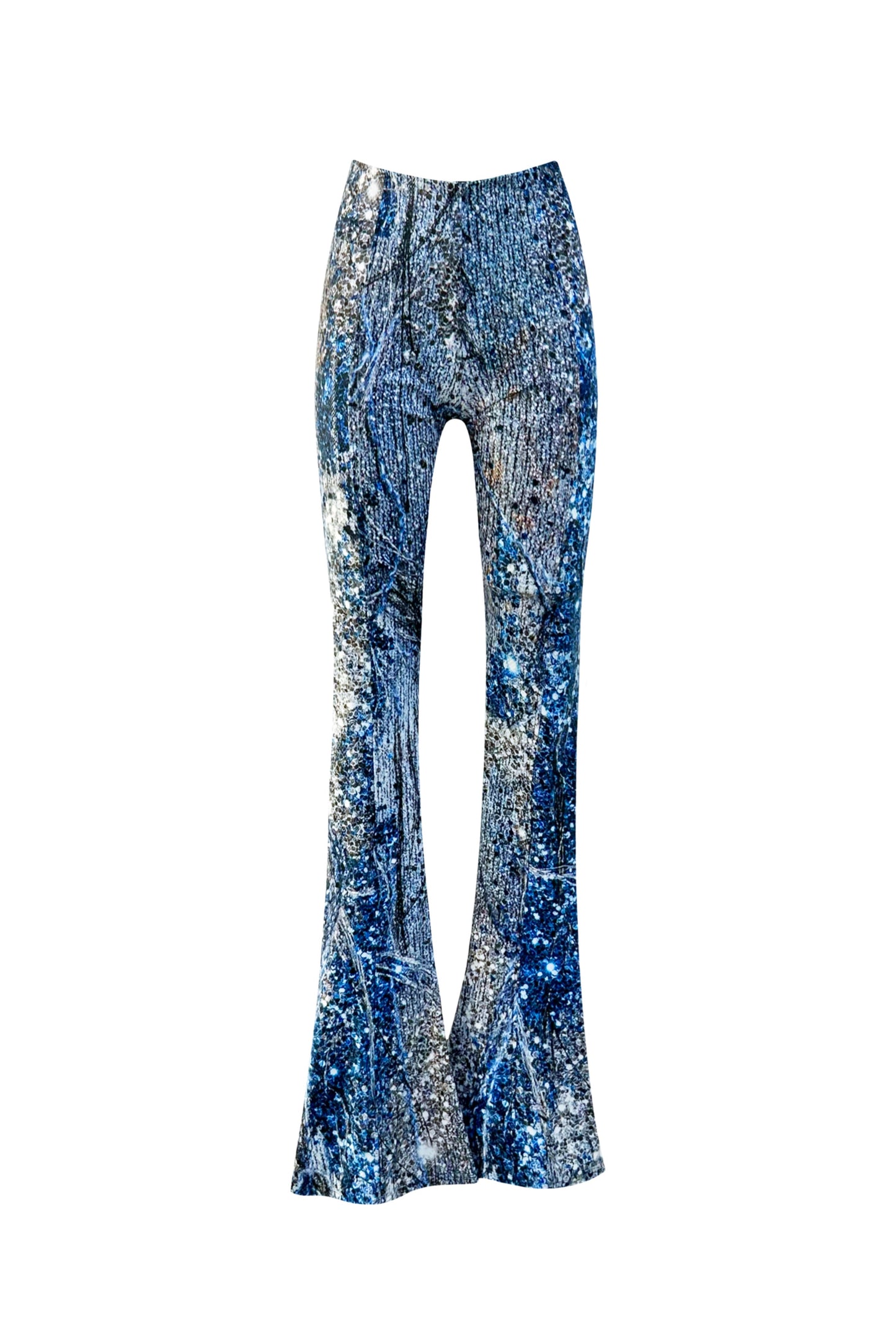 The Trousers with Slit in Lunar Sparkle