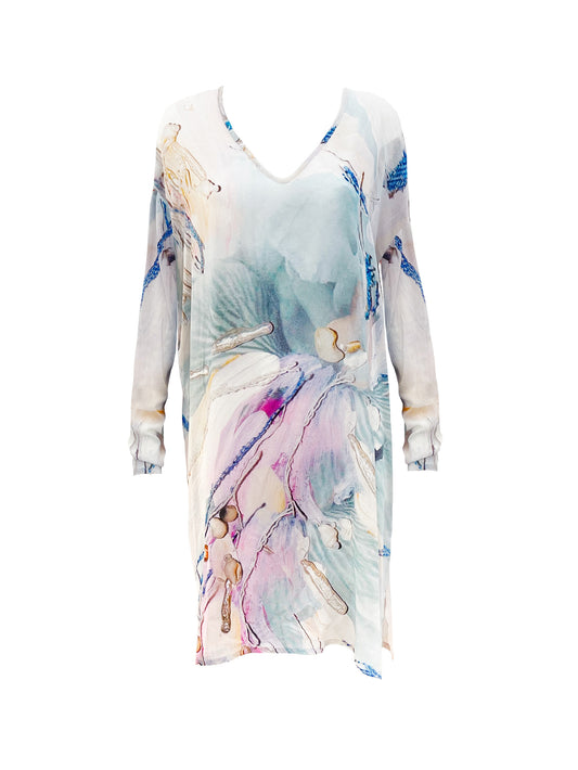 The Breeze Dress in Floral Denim