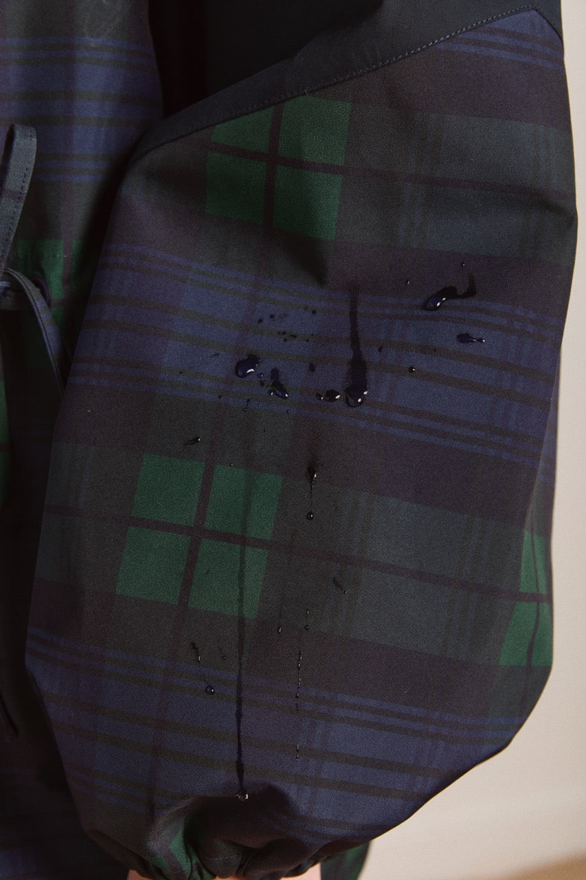 Liu Raincoat Navy Check