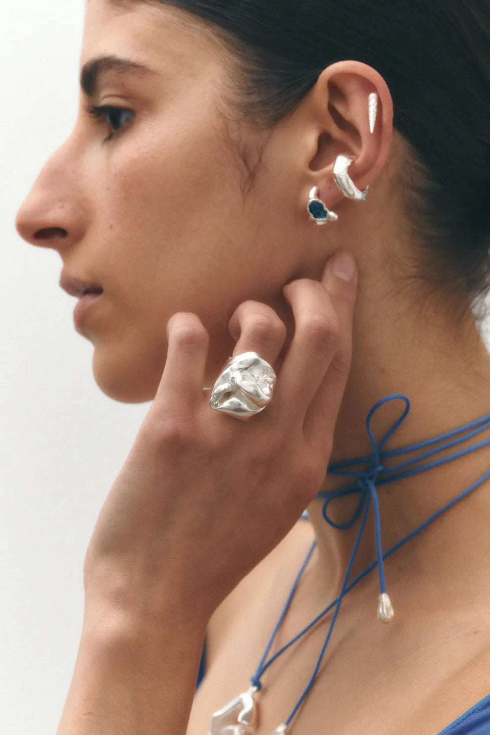 El Santo Blue Earring