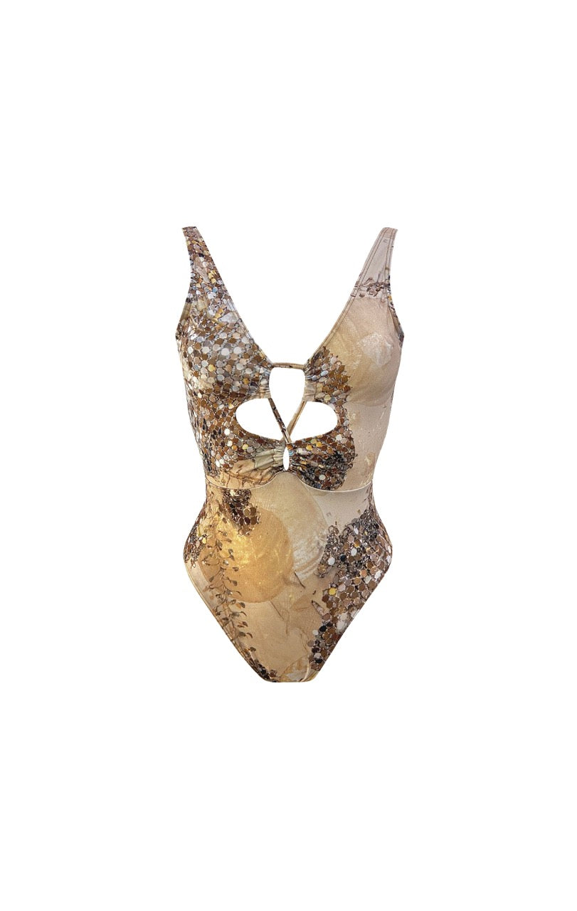 The Knot Swimsuit in Gold Rush PRE-ORDER