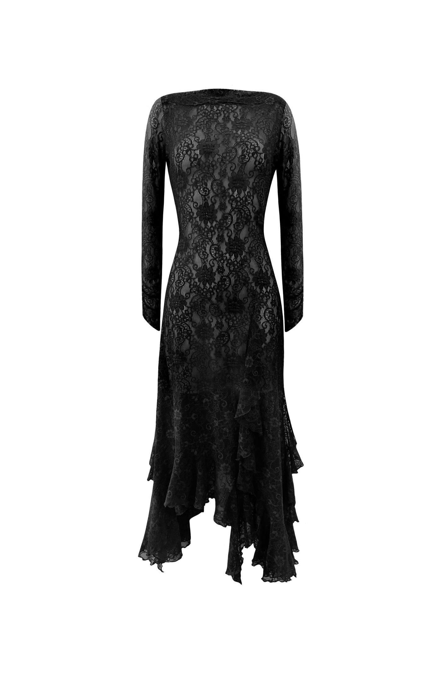 The Butterfly Dress in Black Lace