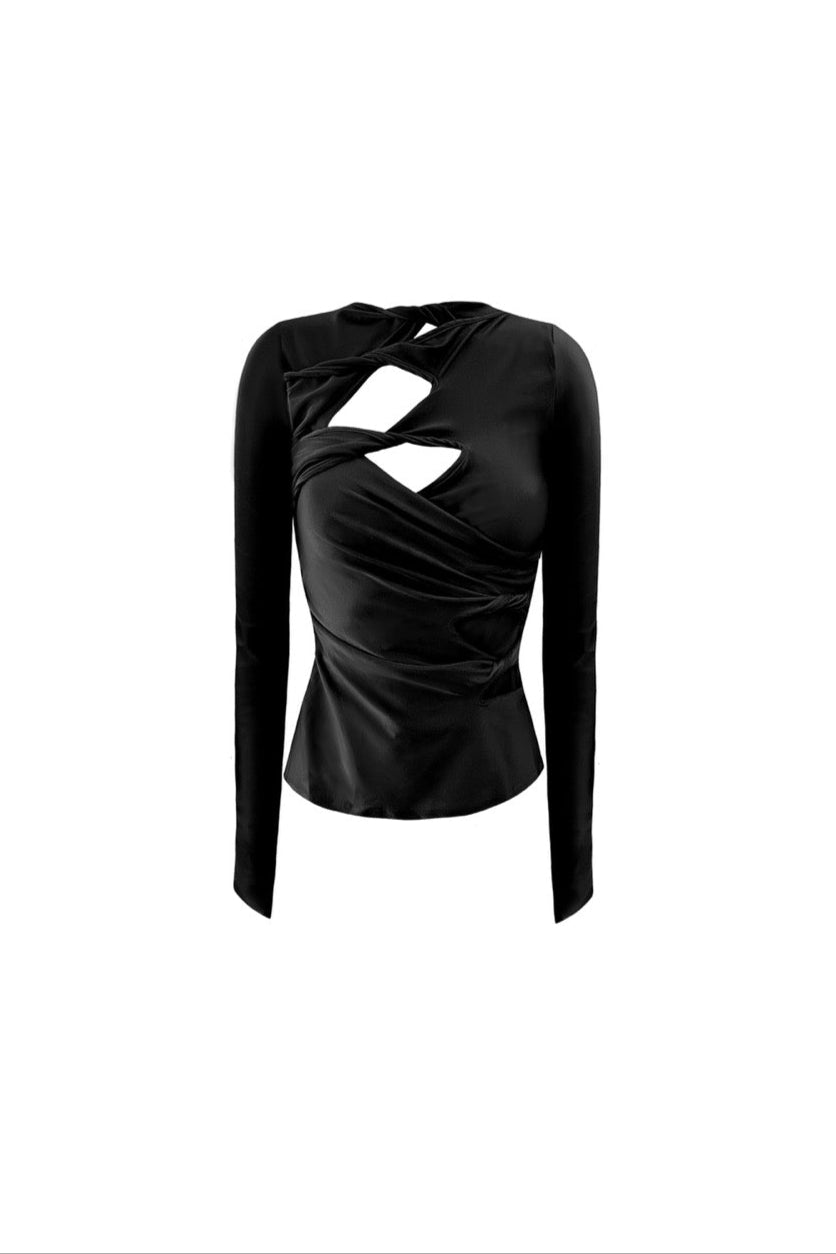 The Twisted Top in Black