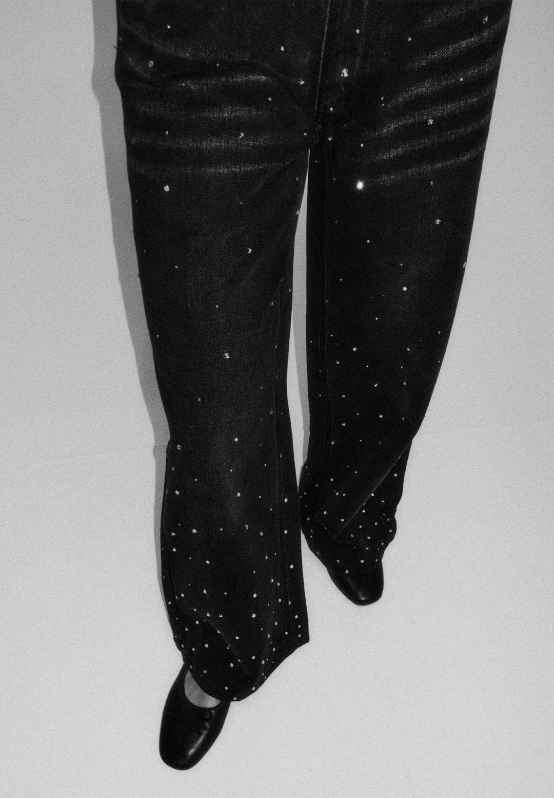 CRYSTALLISED WIDE LEG DENIM