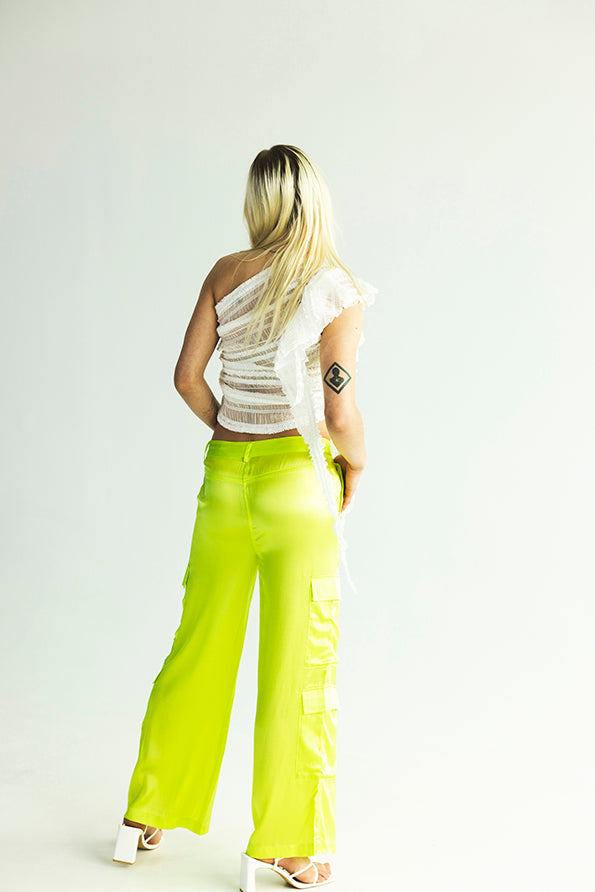 The Cargo Trousers in Lime green
