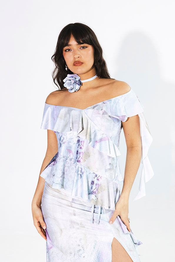 Pink Textile Top