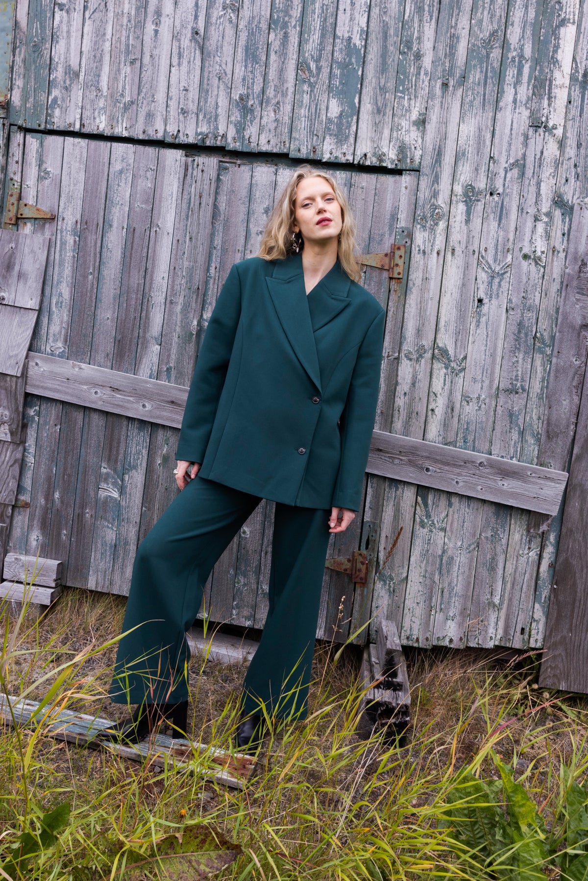 The Tied Blazer in Green
