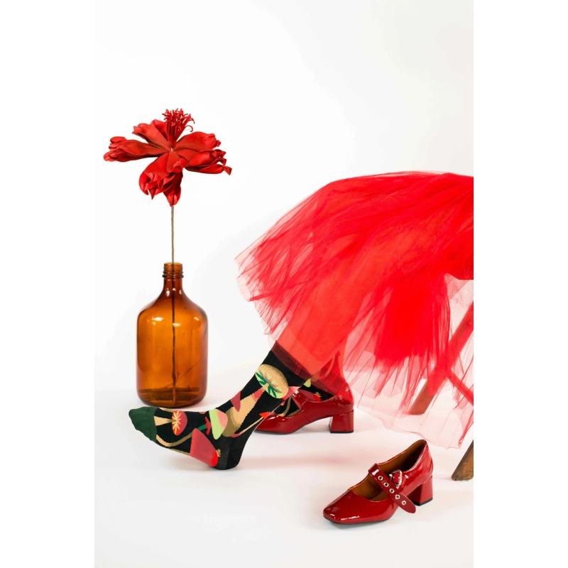 False Black Mushroom Socks