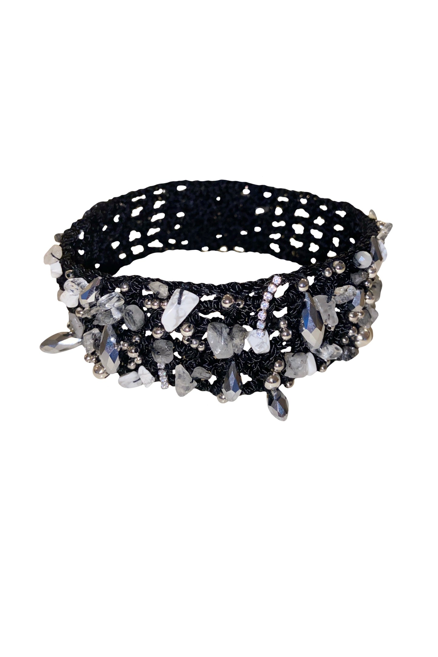 The Crochet Pearl Chocker in White