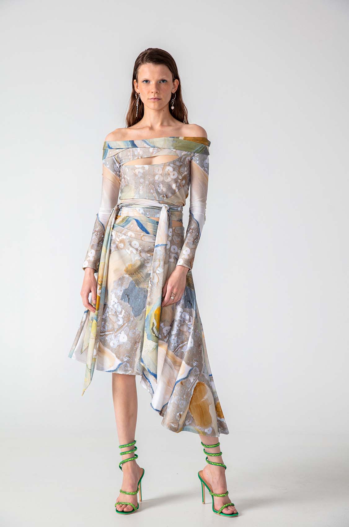 The Cutout Top in Beige Painting