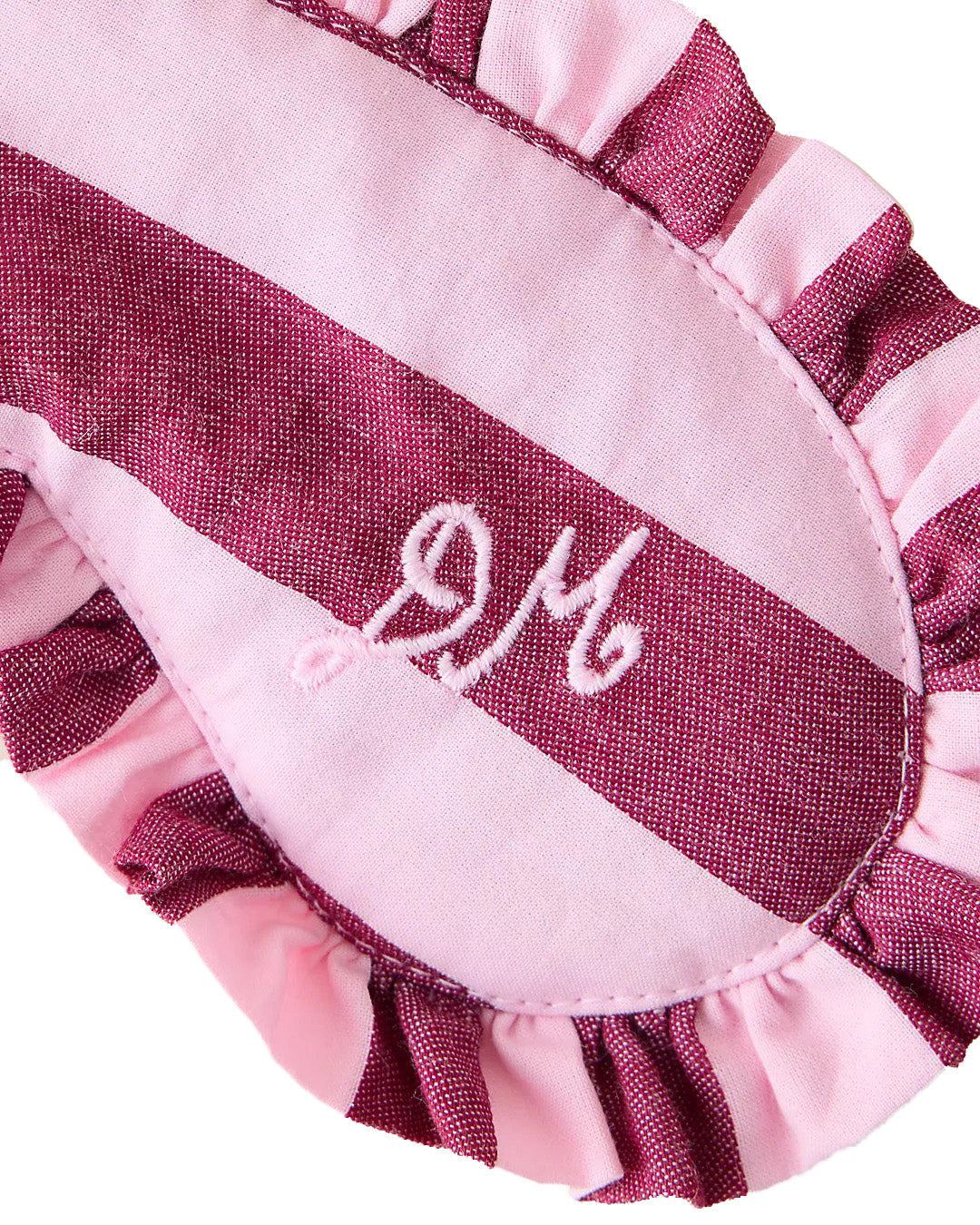 PJ Eye Mask Burg/Pink Wide Stripe