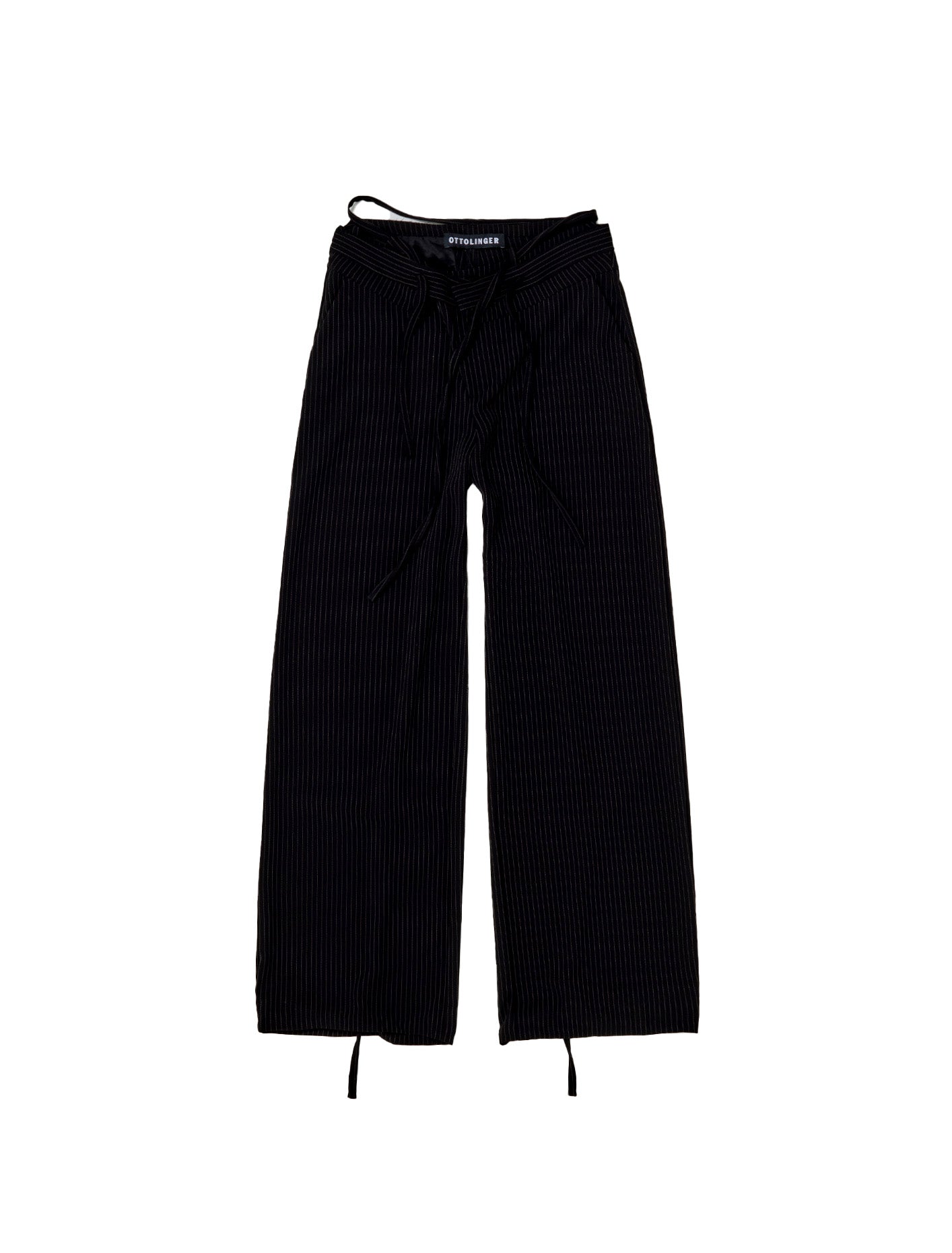 Double Waistband Suit Trousers - Black