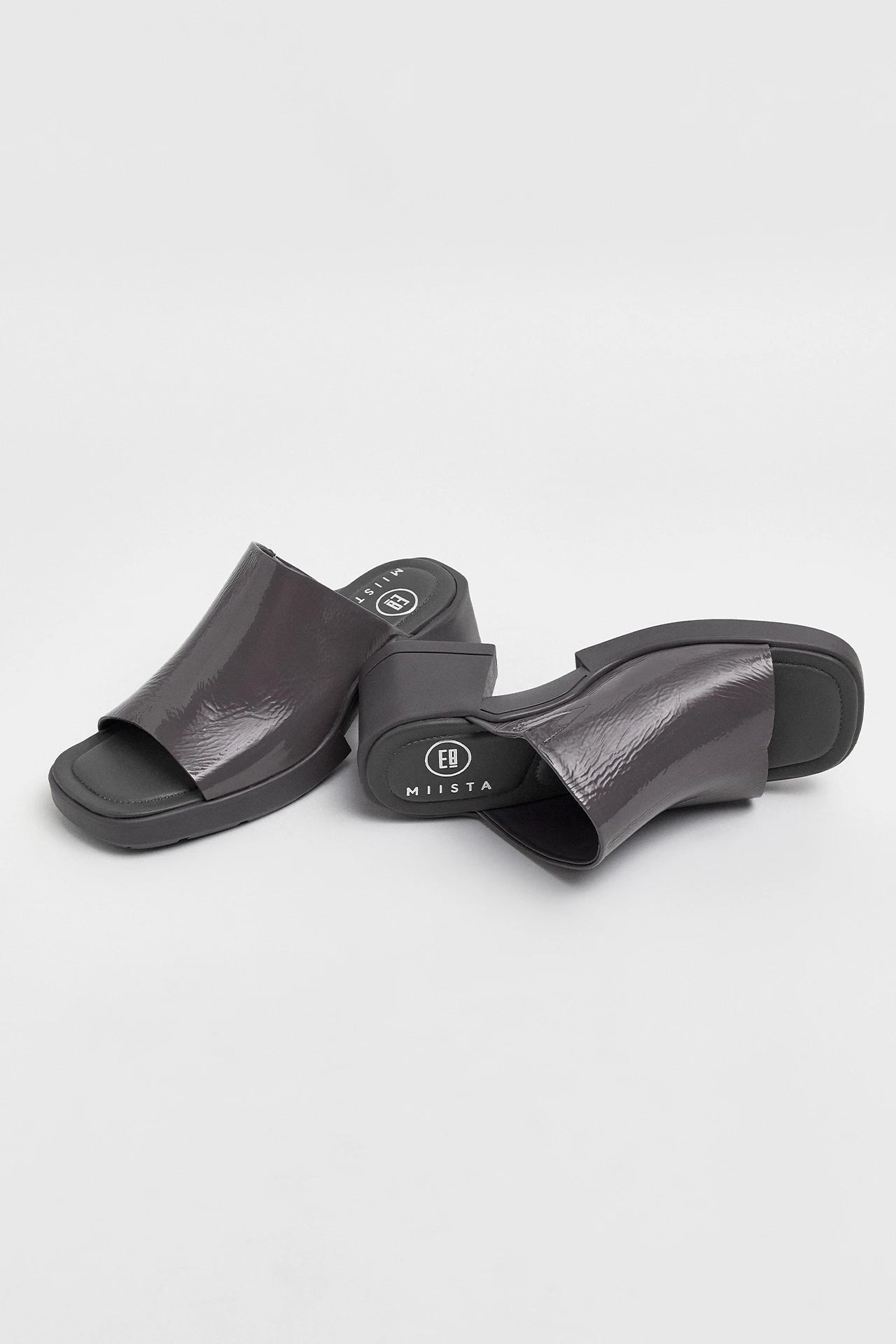 Clarin Dark Grey Mule Sandals