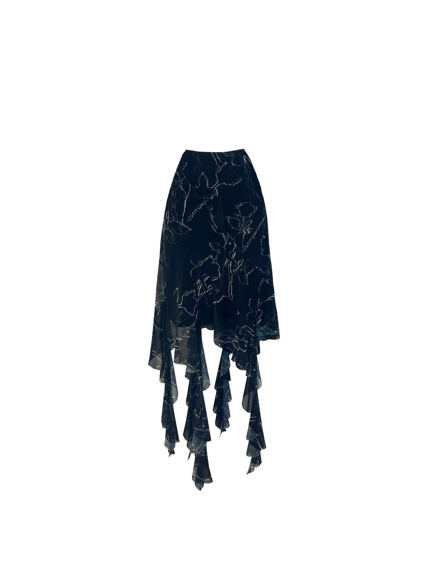 The Silver Rose and Thorn Skirt