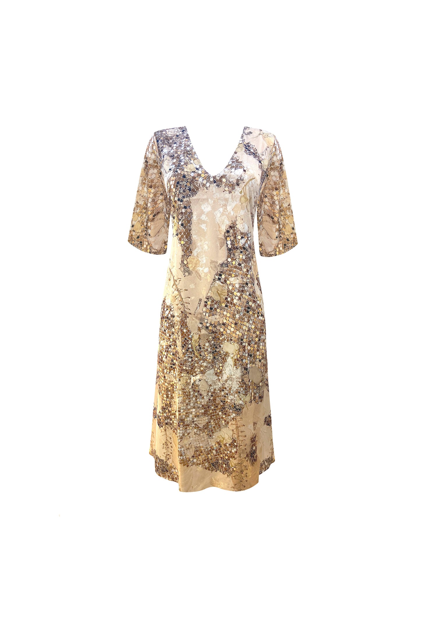The Allure Dress in Gold Rush