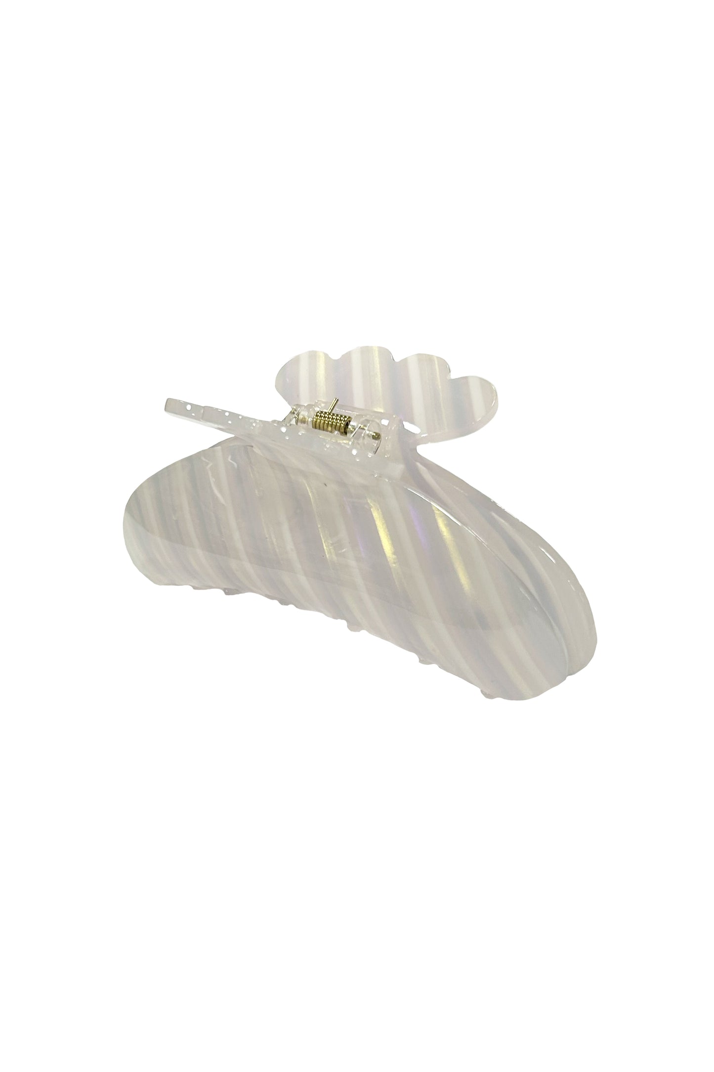 White Stripe Hair Clip