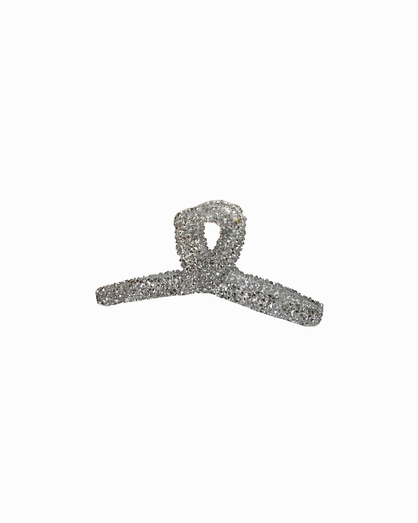 Twisted Silver Sparkle Hair Clip