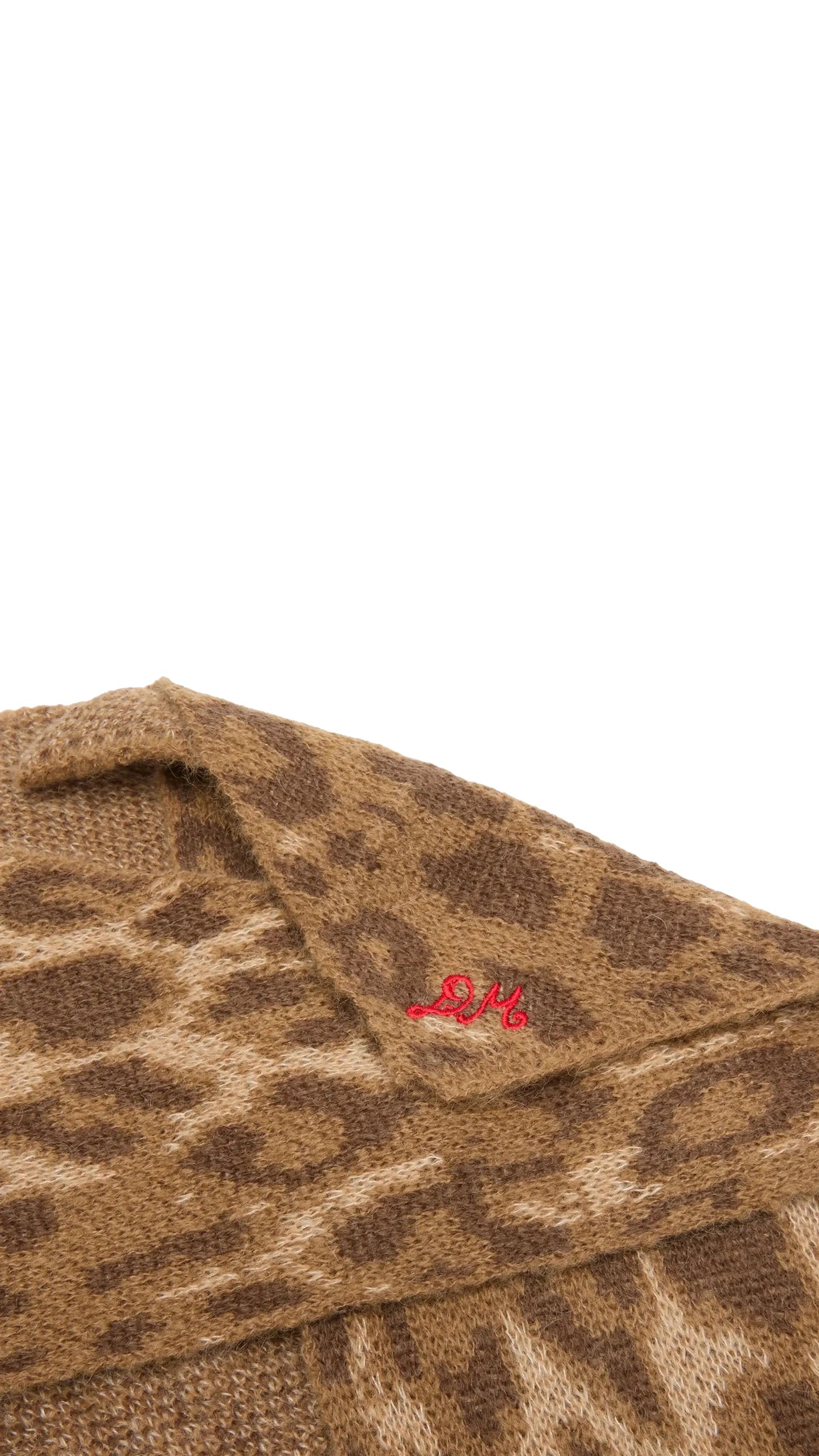Knitted Head Scarf Leopard