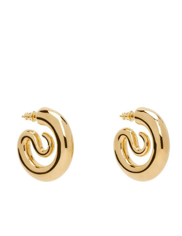 Small Serpent Hoops Gold
