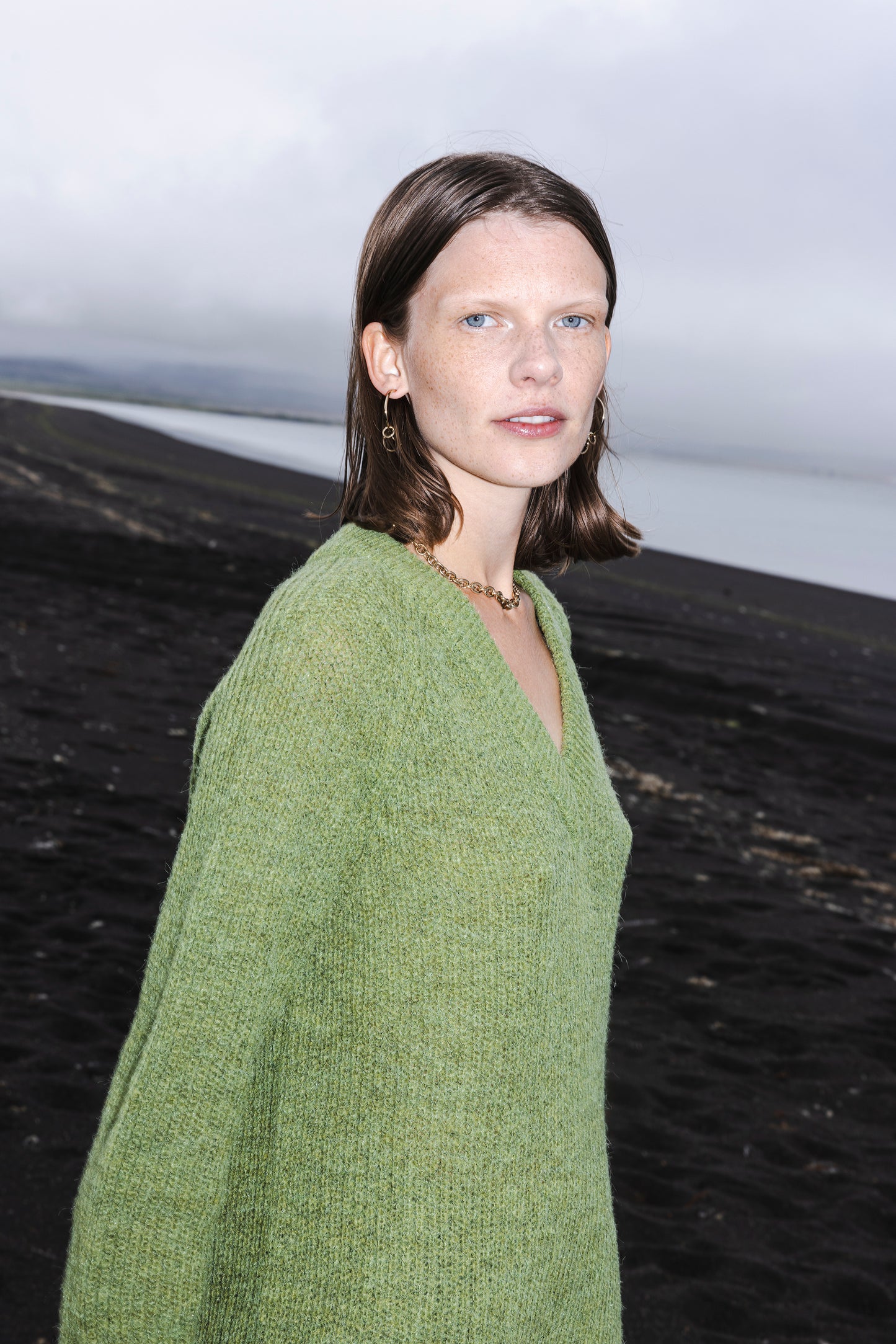 The Chunky Sweater in Moss