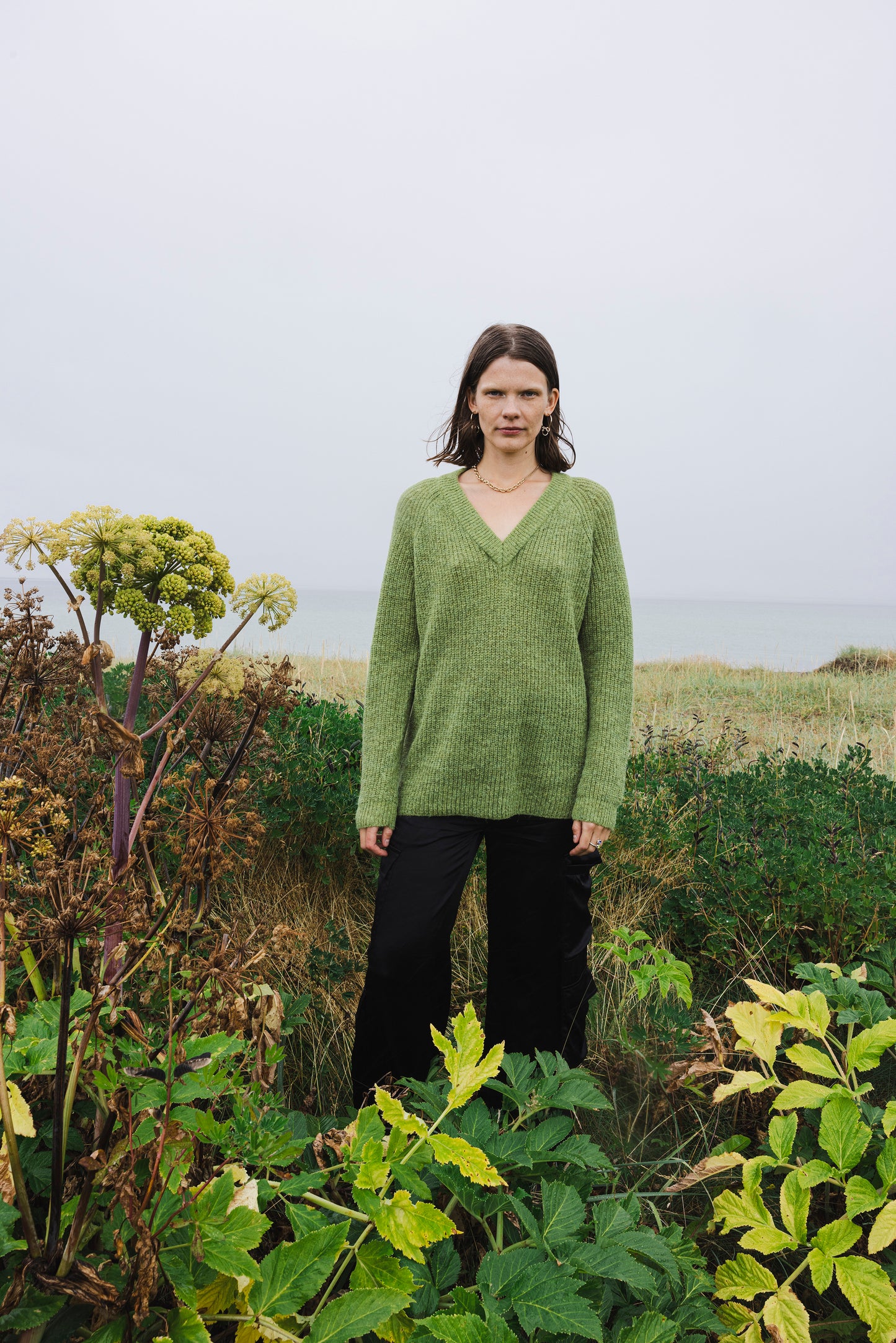 The Chunky Sweater in Moss